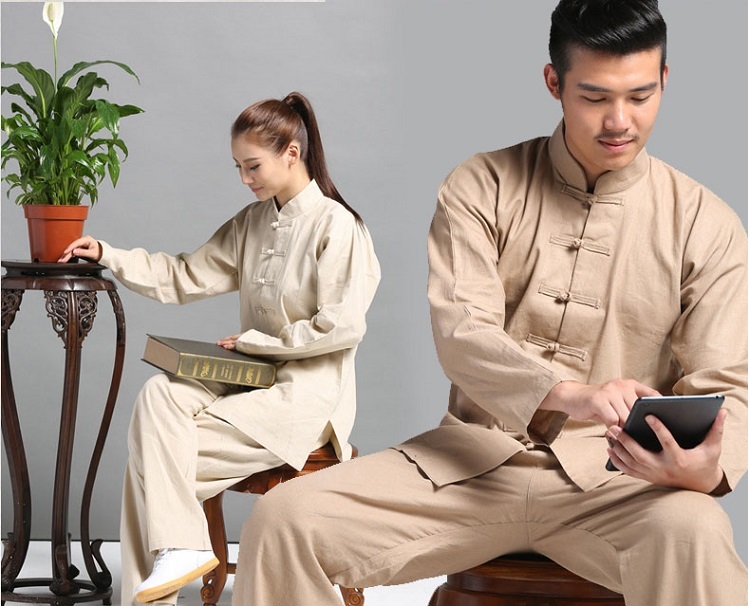 Tai Chi Clothing Set Casual Style White Detail image